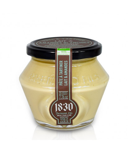 ORGANIC WHITE ALMONDS & MILK SPREAD 220G